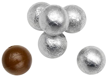 Palmer Silver Foiled Caramel Filled Chocolate Balls - 3 LB Bulk Bag