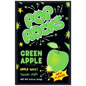 All City Candy Pop Rocks Green Apple Popping Candy - .33-oz. Package Pop Rocks (Zeta Espacial SA) 1 Package For fresh candy and great service, visit www.allcitycandy.com