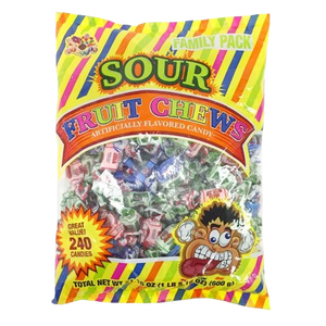 All City Candy Sour Fruit Chews - Bag of 240 Bulk Wrapped Albert's Candy For fresh candy and great service, visit www.allcitycandy.com