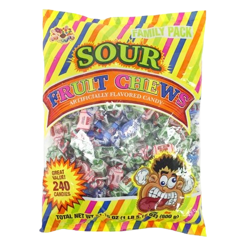 All City Candy Sour Fruit Chews - Bag of 240 Bulk Wrapped Albert's Candy For fresh candy and great service, visit www.allcitycandy.com