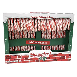 All City Candy Spangler Red & White Peppermint Candy Canes - Box of 24 Christmas Spangler For fresh candy and great service, visit www.allcitycandy.com