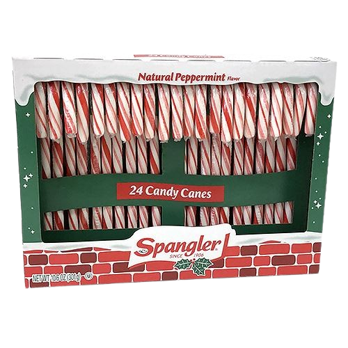 All City Candy Spangler Red & White Peppermint Candy Canes - Box of 24 Christmas Spangler For fresh candy and great service, visit www.allcitycandy.com