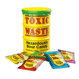 All City Candy Toxic Waste Sour Candy - 1.7-oz. Drum Sour Candy Dynamics 1 Drum For fresh candy and great service, visit www.allcitycandy.com