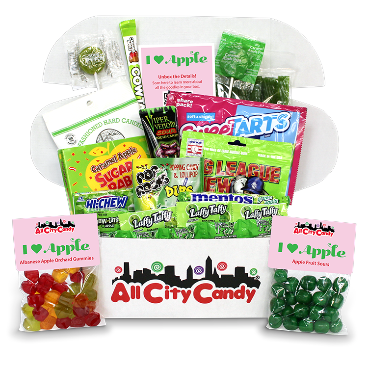 I Love Apple $30 Assortment Box - For fresh candy and great service, visit www.allcitycandy.com