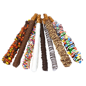 Signature Assorted Hand Dipped Pretzel Rods 12 pc. Tube - Visit www.allcitycandy.com for great c