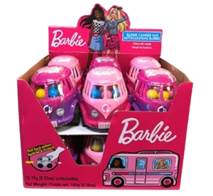 Barbie Camper Van Filled with Candy 0.53 oz. - Visit www.allcitycandy.com for great candy, service and delicious treats.