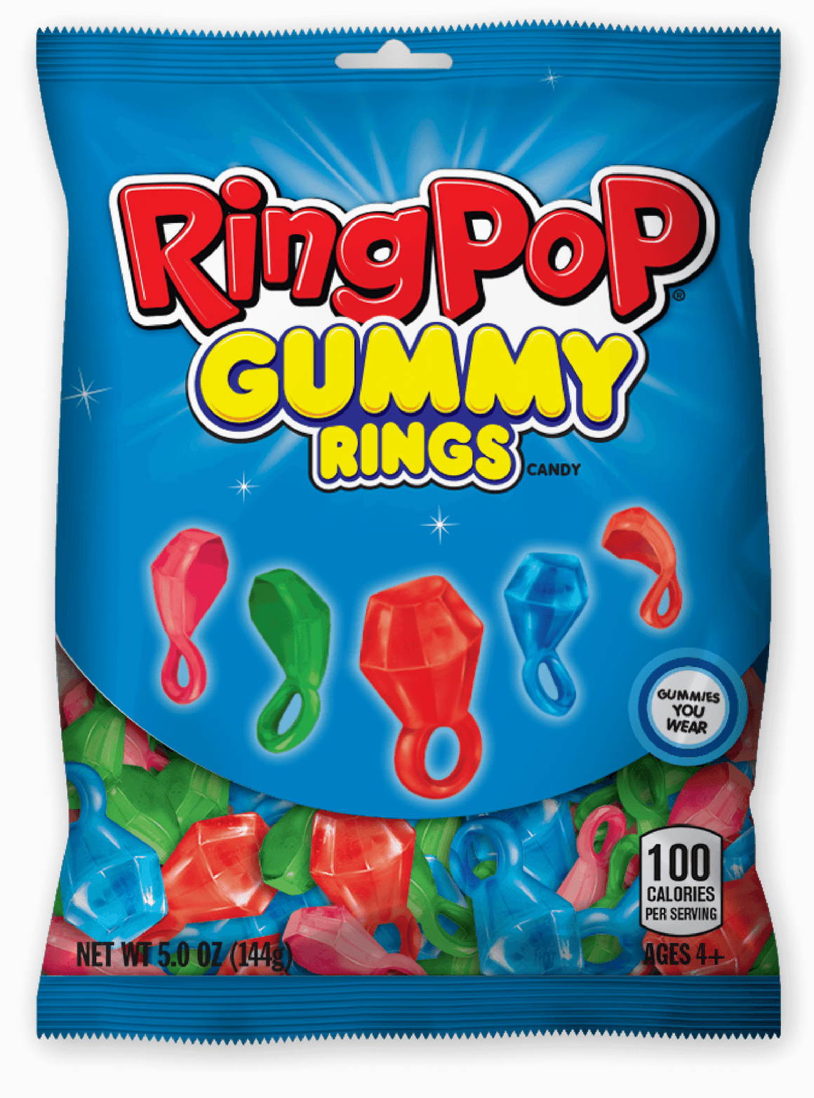 Ring Pop Gummy Rings Candy 5 oz. Bag. For fresh candy and great service, visit www.allcitycandy.com