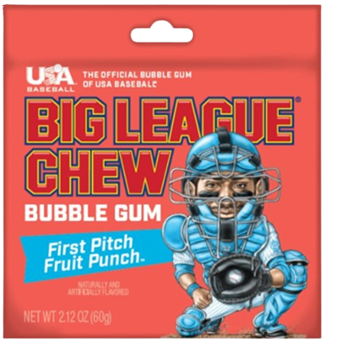 Big League Chew First Pitch Fruit Punch 2.12 oz Pouch