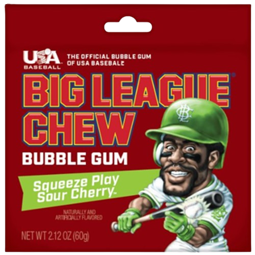 Big League Chew Squeeze Play Sour Cherry  2.12 oz. Pouch