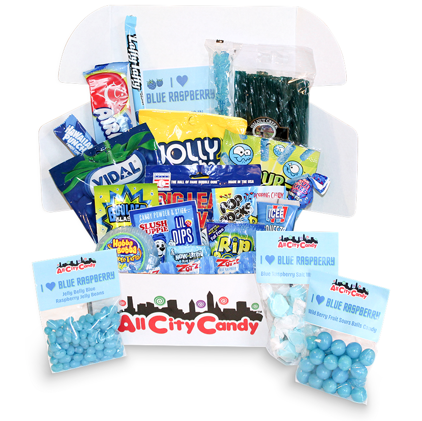 I ❤️ Blue Raspberry $30 Assortment Box - For fresh candy and great service, visit www.allcitycandy.com