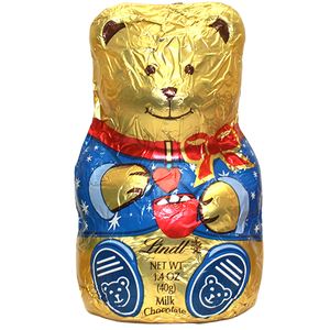 Lindt Milk Chocolate Teddy Bear in Assorted Pajamas 1.4 oz. - For fresh candy and great service, visit www.allcitycandy.com