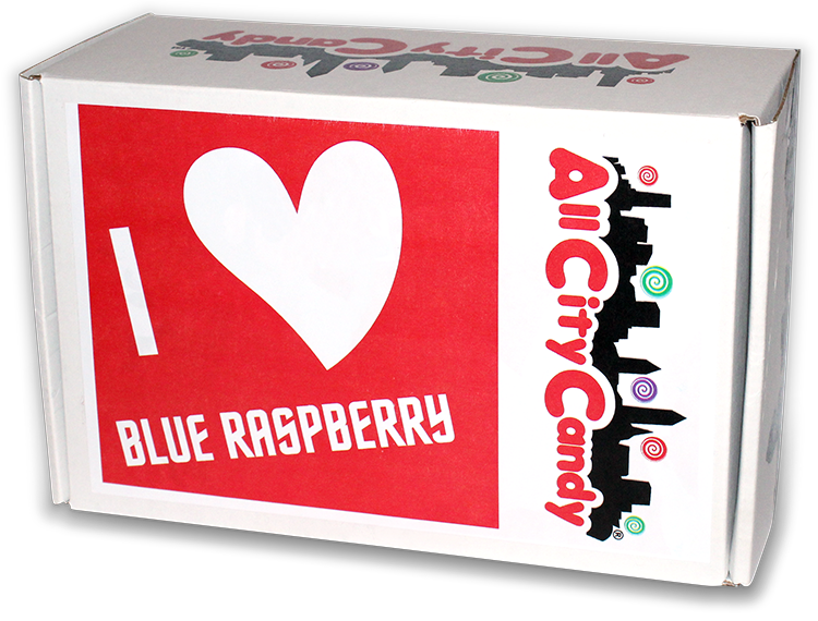 Blue Raspberry Candy Box I ️ Blue Raspberry Assortment Box - All City Candy