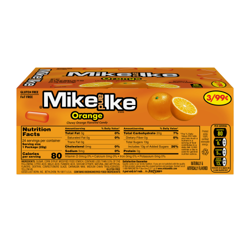 Mike and Ike Orange 0.78 oz. Box - All City Candy