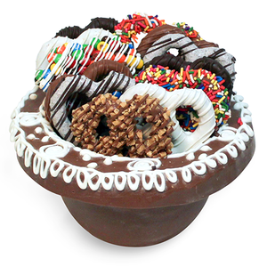 Handcrafted Gourmet Chocolate Bowls Filled with Chocolate Covered Treats