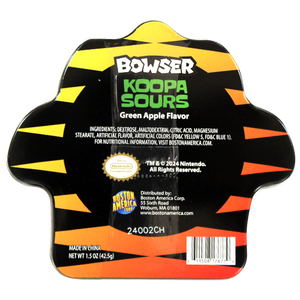 Nintendo Bowser Koopa Green Apple Sours 1.5 oz. Tin