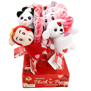 For fresh candy and great service, visit www.allcitycandy.com - Albert's Valentine's Assorted Plush N Pop 1.76 oz.
