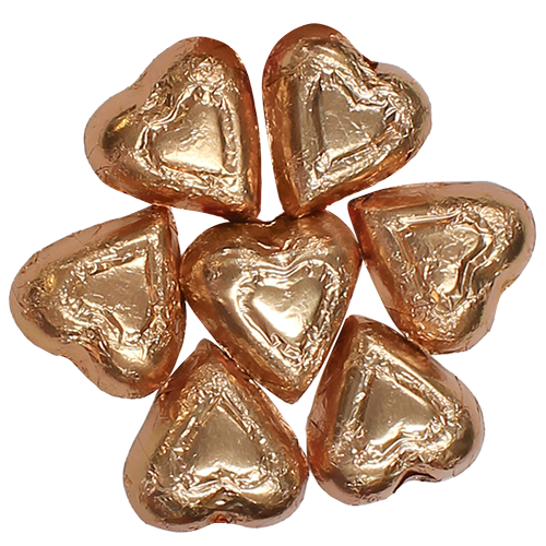 Miniature Dark Chocolate Bronze Hearts 1.5 lb Bulk Bag - Visit www.allcitycandy.com for great candy and delicious treats! 