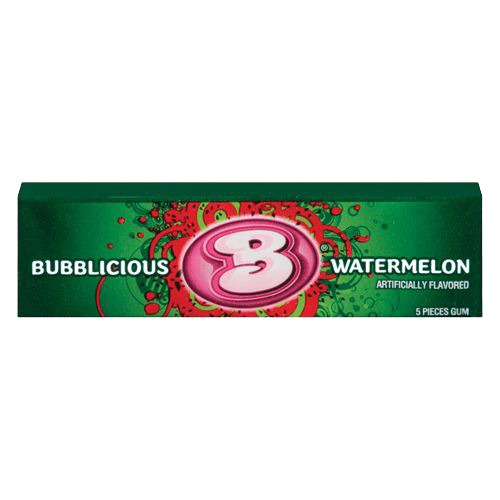 All City Candy Bubblicious Watermelon Bubble Gum 5-Piece Pack Gum/Bubble Gum Mondelez International 1 Pack For fresh candy and great service, visit www.allcitycandy.com