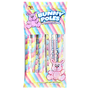 Albert's Bunny Marshmallow Poles 1.92 oz. Bag - Visit www.allcitycandy.com for great candy, service and delicious treats.