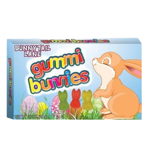 All City Candy Bunnytail Lane Easter Gummi Bunnies 3.1 oz.Theater Box Taste of Nature Inc. For fresh candy and great service, visit www.allcitycandy.com