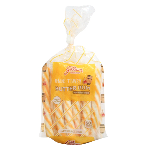 Soft Rums Gilliam Old Timey Butter Rum Soft Sticks 5 oz. Bag - All City Candy