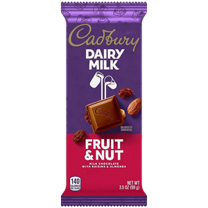 All City Candy Cadbury Dairy Milk Fruit & Nut Milk Chocolate Bar 3.5 oz. Candy Bars Hershey's For fresh candy and great service, visit www.allcitycandy.com