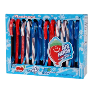 All City Candy Airheads 3 Flavor Candy Canes - 5.3 oz For fresh candy and great service, visit www.allcitycandy.com