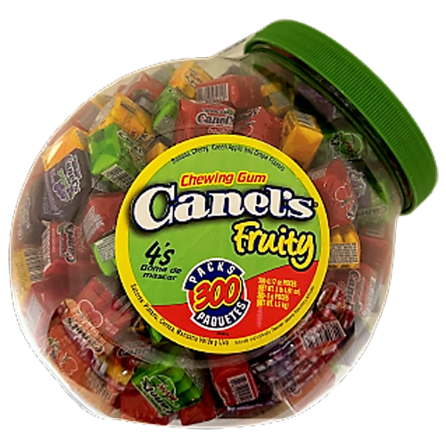 Canel's Fruity Chewing Gum 300 packs 1.5 kg Jar - For fresh candy and great service, visit www.allcitycandy.com