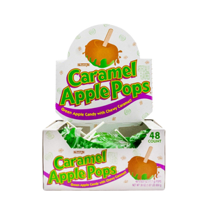 All City Candy Tootsie Caramel Apple Pops Lollipops - Case of 48 Lollipops & Suckers Tootsie Roll Industries For fresh candy and great service, visit www.allcitycandy.com