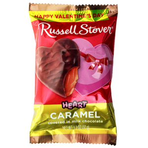 For fresh candy and great service, visit www.allcitycandy.com - Russell Stover Caramel Milk Chocolate Heart 1.3 oz.