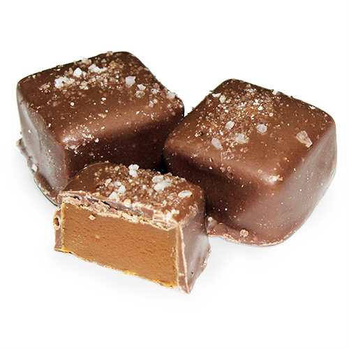 Waggoner Wrapped Milk Chocolate Caramel Sea Salt 1 lb. Box - For fresh candy and great service, visit www.allcitycandy.com