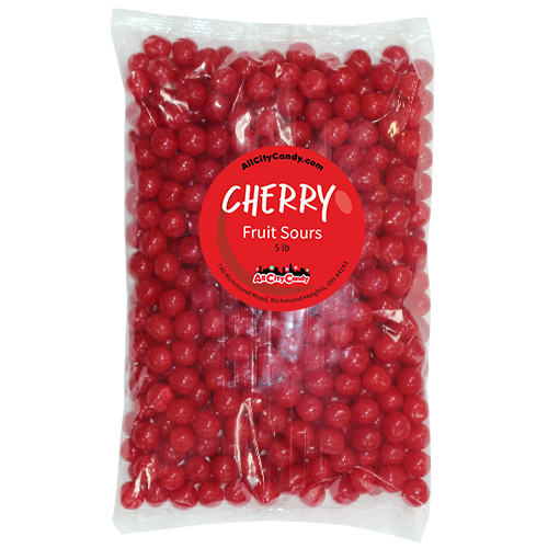 All City Candy Cherry Fruit Sours Candy - 5 LB Bulk Bag Bulk Unwrapped Sweet Candy Company For fresh candy and great service, visit www.allcitycandy.com