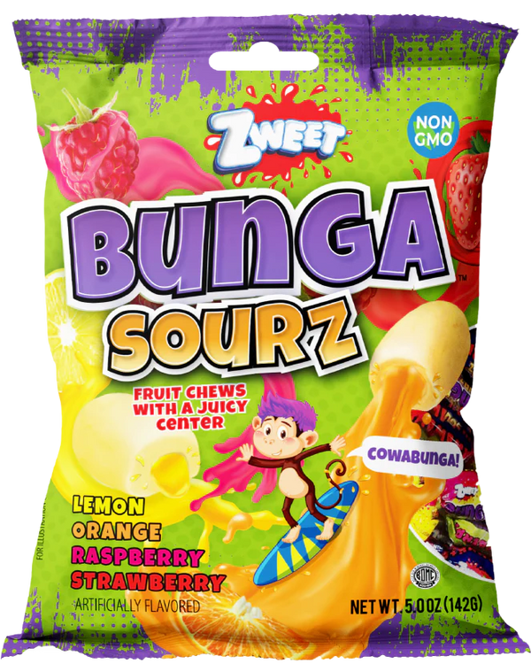 Zweet Bunga Sourz Fruit Chews -Bags - All City Candy