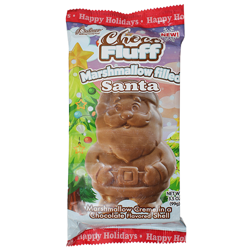 Palmer Choco Fluff Santa Figure 3.5 oz. - Visit www.allcitycandy.com for great candy, service and delicious treats.