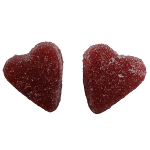 For fresh candy and great service, visit www.allcitycandy.com - Sanded Cinnamon Jelly Hearts - Bulk Bags