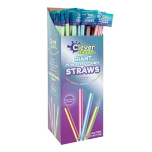 Clever Candy Assorted Giant Powder Candy Straws 0.42 oz. - Visit www.allcitycandy.com for great candy, service and delicious treats.