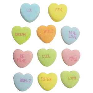 For fresh candy and great service, visit www.allcitycandy.com - Rito Sweet & Sour Conversation Hearts - Bulk Bags