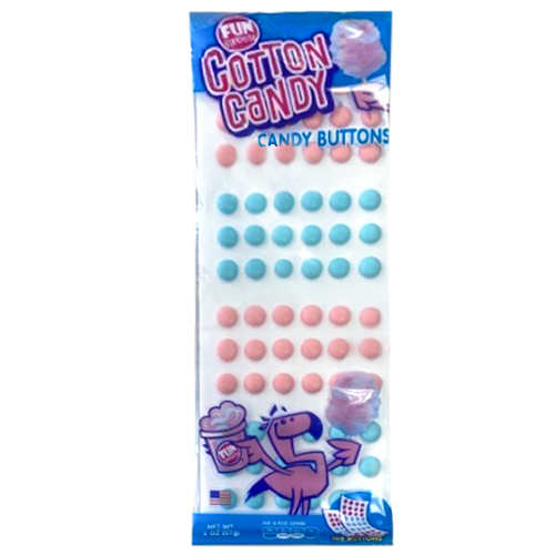 Large Candy Buttons Mega Candy Buttons Cotton Candy 2 oz. - All City Candy