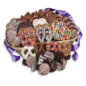 For fresh candy and great service, visit www.allcitycandy.com - Cravings Plus Collection Gourmet Chocolate Covered Treats Gift Basket