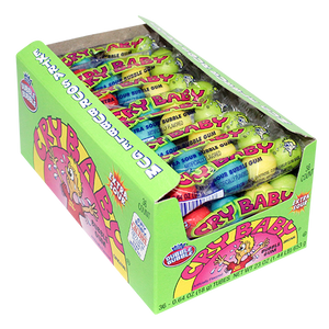 Dubble Bubble Cry Baby Extra Sour Gumball 4-Ball Tube 0.64 oz. - For fresh candy and great service, visit www.allcitycandy.com