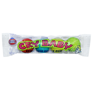Dubble Bubble Cry Baby Extra Sour Gumball 4-Ball Tube 0.64 oz. - For fresh candy and great service, visit www.allcitycandy.com