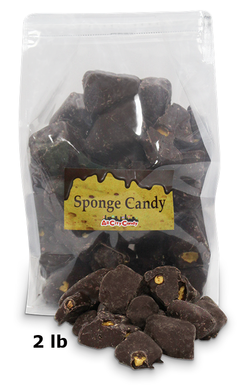 Dark Chocolate Sponge Candy - Bulk Bags - For fresh candy and great service, visit www.allcitycandy.com