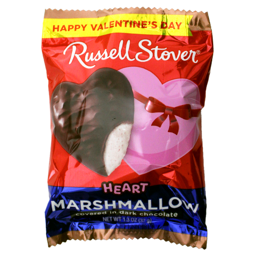 For fresh candy and great service, visit www.allcitycandy.com - Russell Stover Dark Chocolate Marshmallow Heart 1.3 oz.