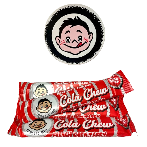 Doscher's French Chew Cola Chew Taffy Bar 1.5 oz. - For fresh candy and great service, visit www.allcitycandy.com
