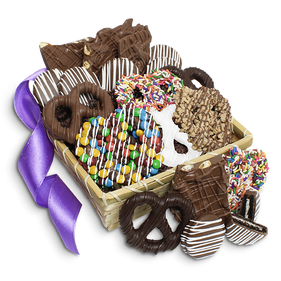 Dreamy Delight Chocolate Covered Treats Gift Basket – Gourmet Hand-Dipped Sweets