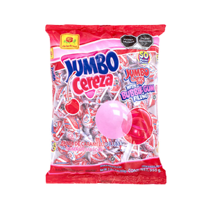 All City Candy de la Rosa Jumbo Cereza Cherry Pop 50 pieces 950 g Bag- For fresh candy and great service, visit www.allcitycandy.com