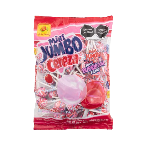 All City Candy de la Rosa Jumbo Cereza Cherry Pop 24 pieces 456 g Bag - For fresh candy and great service, visit www.allcitycandy.com