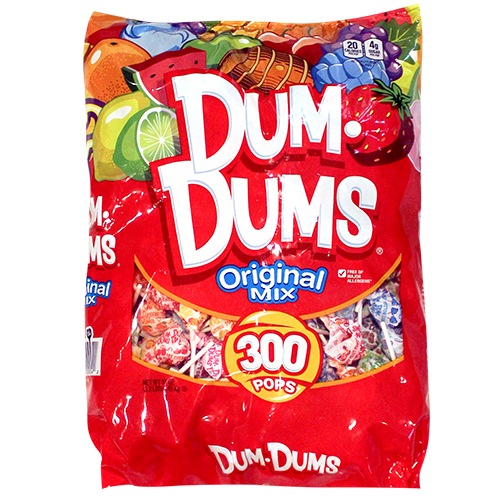 Dum Dum Original Mix Lollipops - 300 Count Bag - Visit www.allcitycandy.com for great candy and delicious treats!