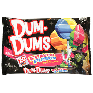 Dum Dums Flavor Fusion Halloween Flat Pops 7.1 oz. Bag - For fresh candy and great service, visit www.allcitycandy.com