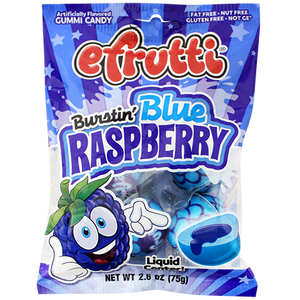 Efrutti Burstin' Blue Raspberry 2.6 oz. Bag - Visit www.allcitycandy.com for great candy, service and delicious treats.